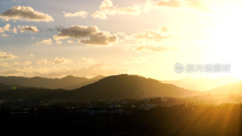 唯美乡村摄影照片农村日落日出夕阳黄昏傍晚