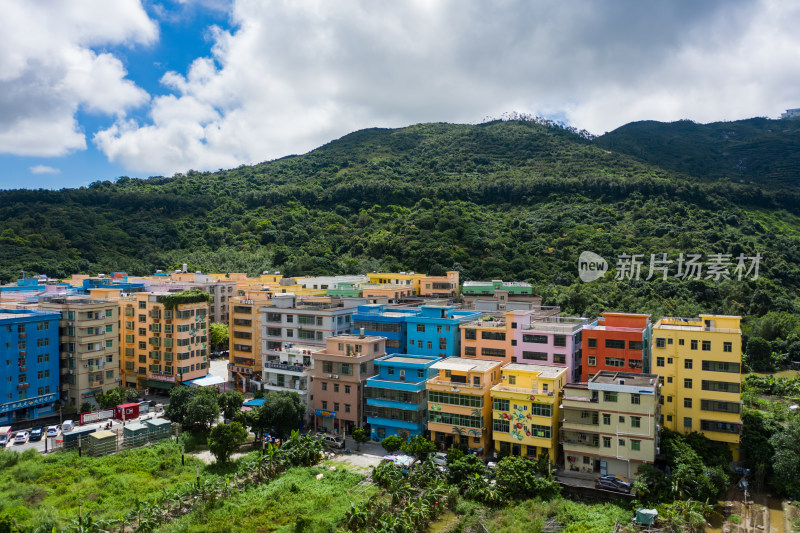 航拍珠海老式居民住宅楼