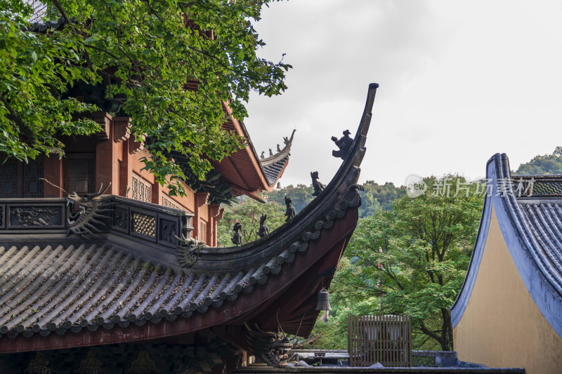 杭州西湖飞来峰灵隐寺千年古刹古建筑