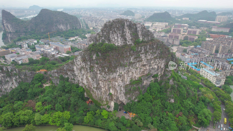 广西桂林南溪山4A景区航拍