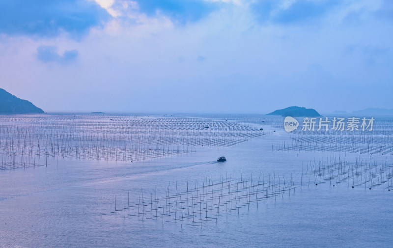 福建宁德霞浦海上日出自然风光