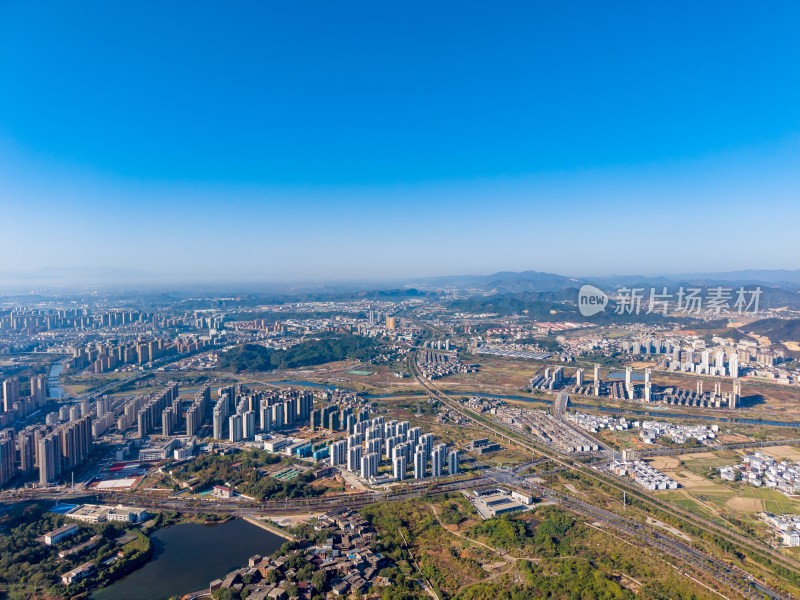 上饶城市大景航拍图