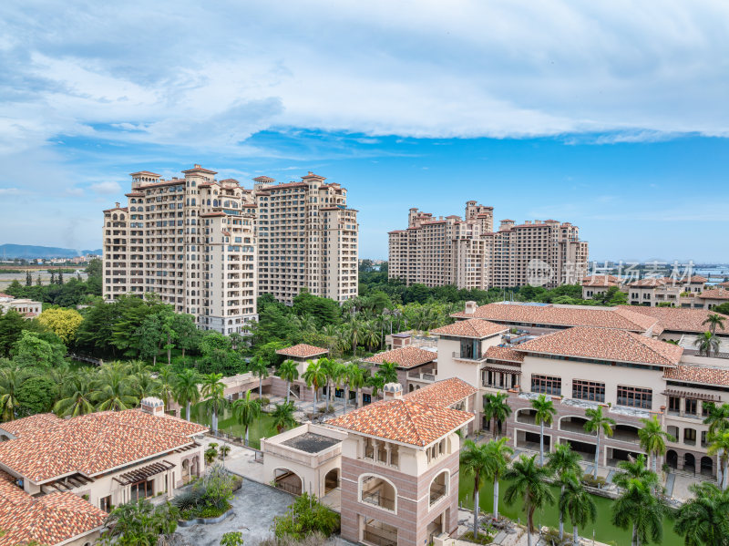 高端住宅小区住宅楼园林景观