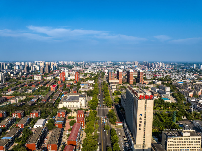 河北唐山市路南区航拍城市风景