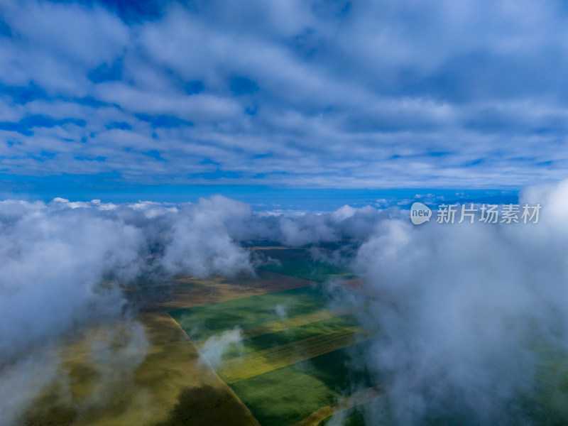 云海蓝天白云风景航拍图