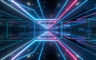 科技感隧道 3D渲染