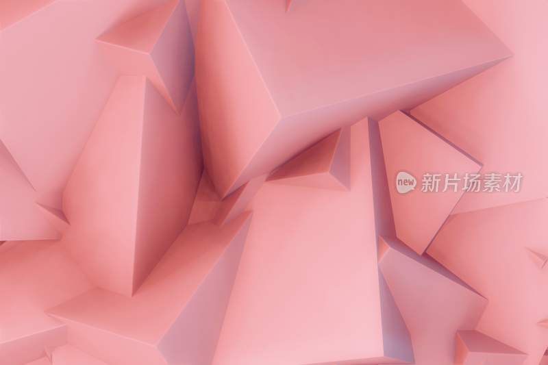 粉色几何方块的渲染背景