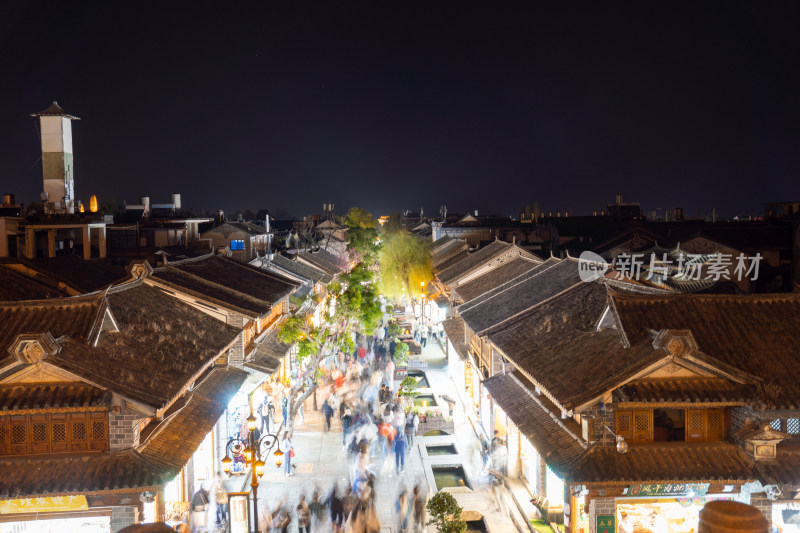 云南大理古城夜景