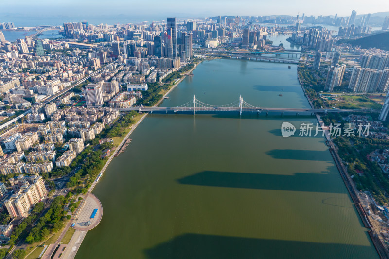 广东珠海城市风光交通航拍摄影图