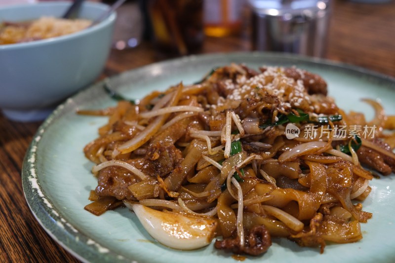 炒河粉美食特写