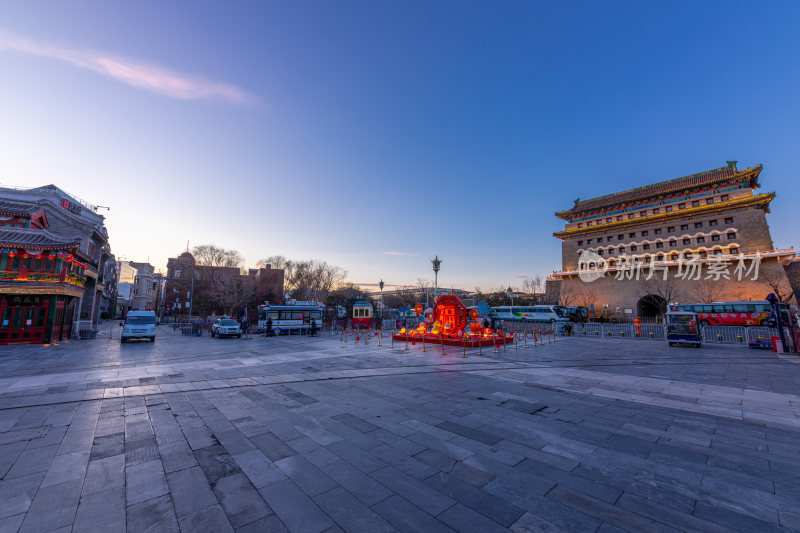 北京前门正阳门箭楼夜景