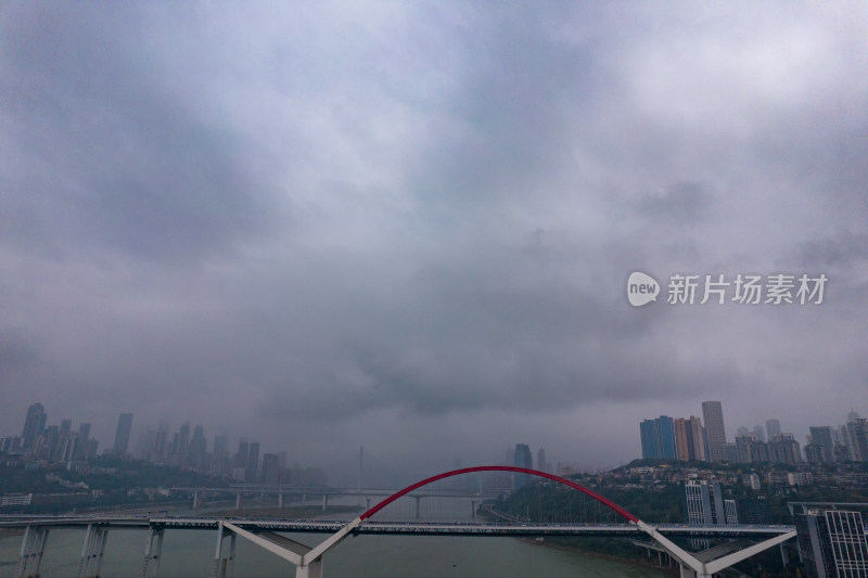 中国重庆城市建设高楼大厦航拍图