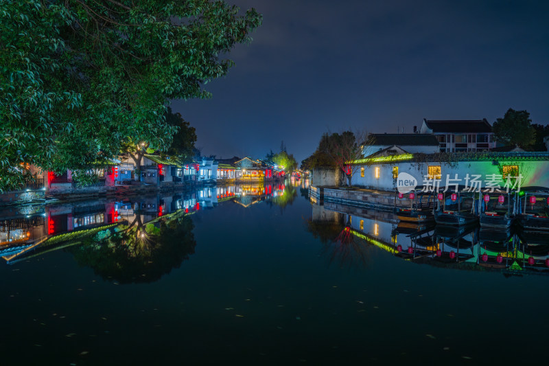 江南水乡西塘古镇夜景