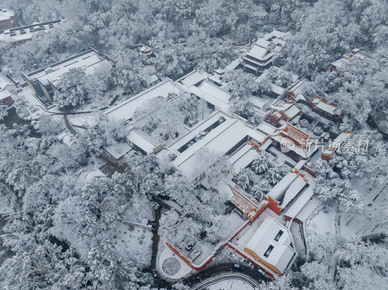 长沙岳麓书院雪景