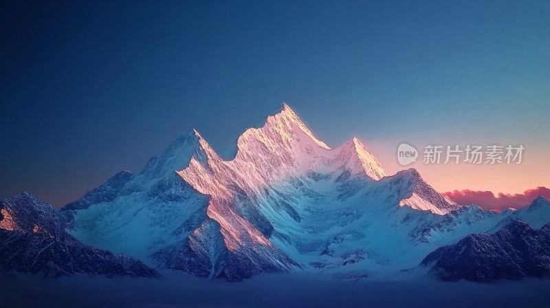 雪山日出雄伟壮丽壁纸背景图