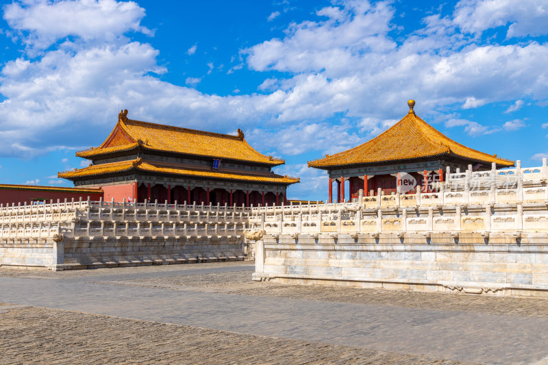 北京故宫中和殿与保和殿