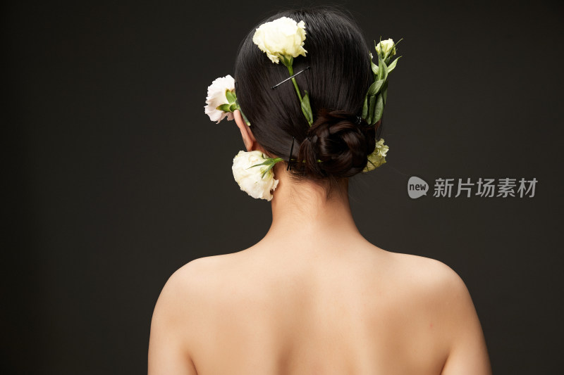 时尚亚洲女性婚纱妆面彩妆