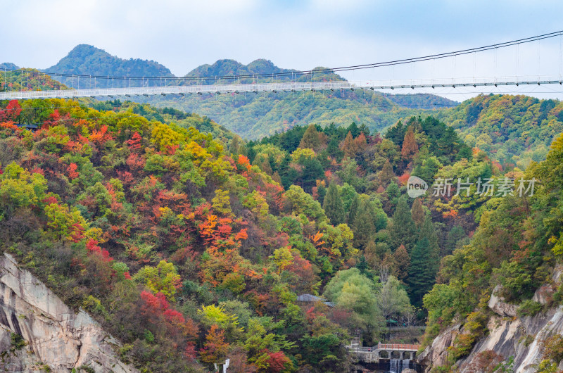 河南省洛阳白云山九龙潭秋天风景