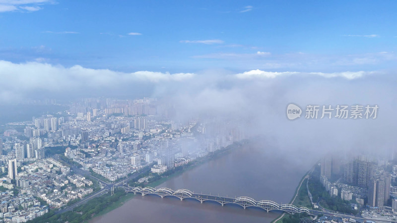 航拍四川乐山云海风光摄影图