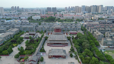 航拍河南许昌曹魏古城曹丞相府