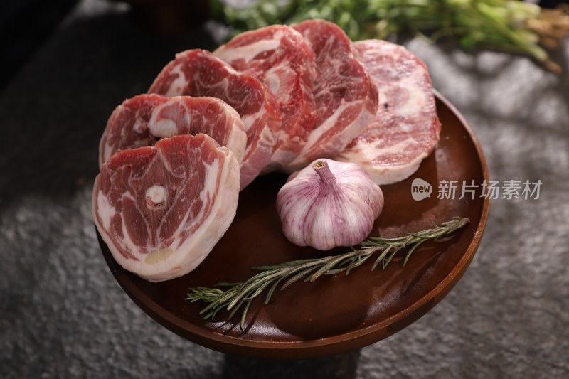 宁夏滩羊 羊脖子切片 新鲜羊肉 分割羊脖