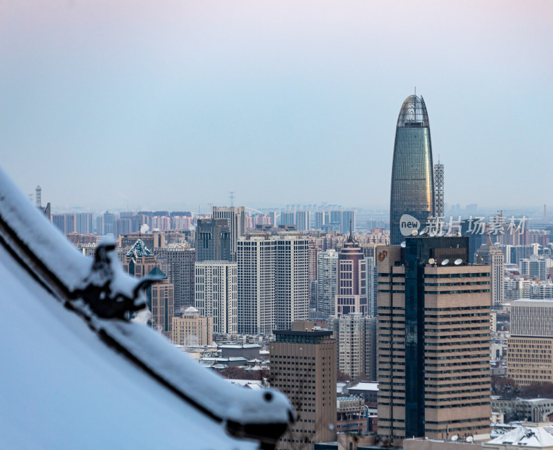 山东济南千佛山雪景