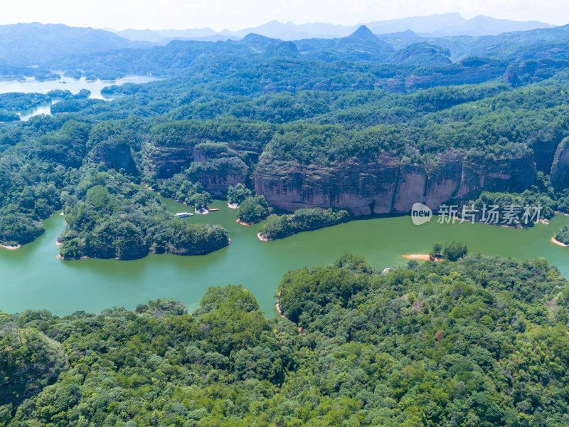 青山绿水福建大金湖航拍图