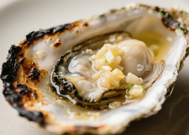生蚝烤生蚝清蒸生蚝海鲜餐饮美食