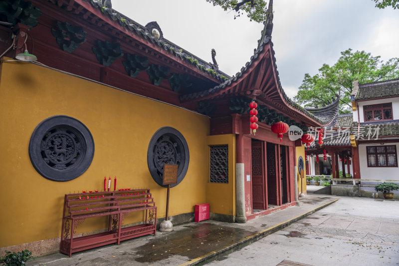 杭州西湖三天竺法镜寺古建筑风景