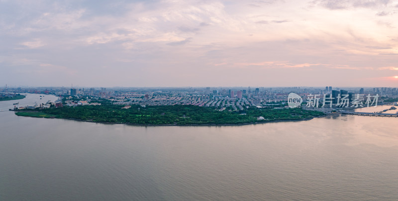 上海吴淞炮台湾国家湿地公园全景