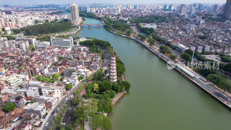 广东东莞城市建设城市大景航拍图