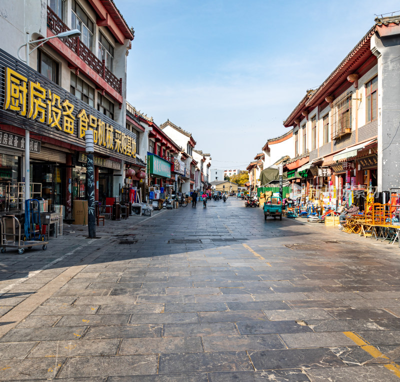 济宁竹竿巷中式风格街道景象景观