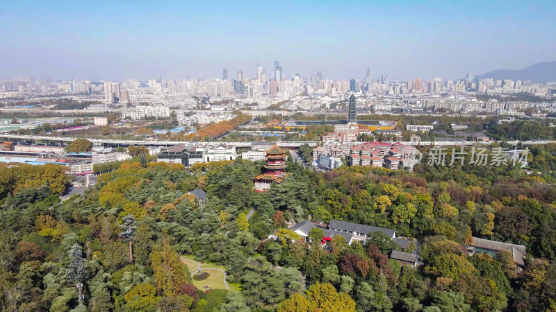 航拍江苏南京城市建设南京大景