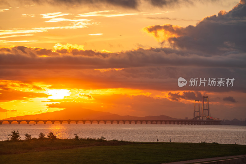 深中通道马鞍岛日出风光