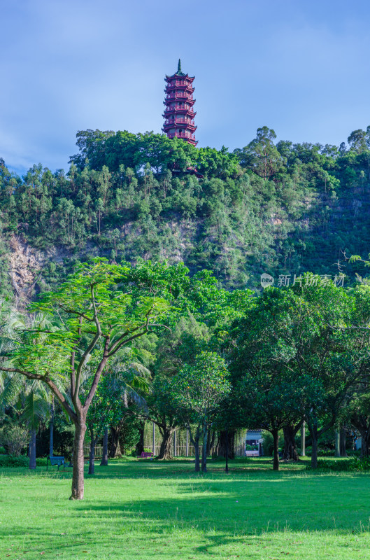 广州南沙蒲洲花园与南沙天后宫古塔