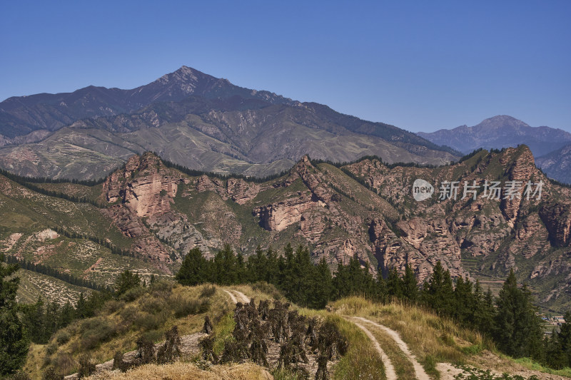 西北荒漠丘陵地表景观