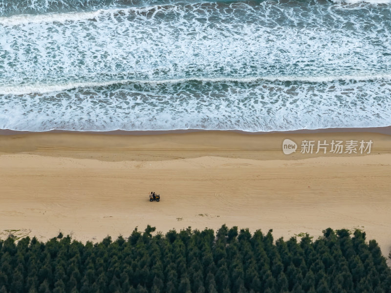 广东阳江海陵岛宁静的海滨沙滩航拍