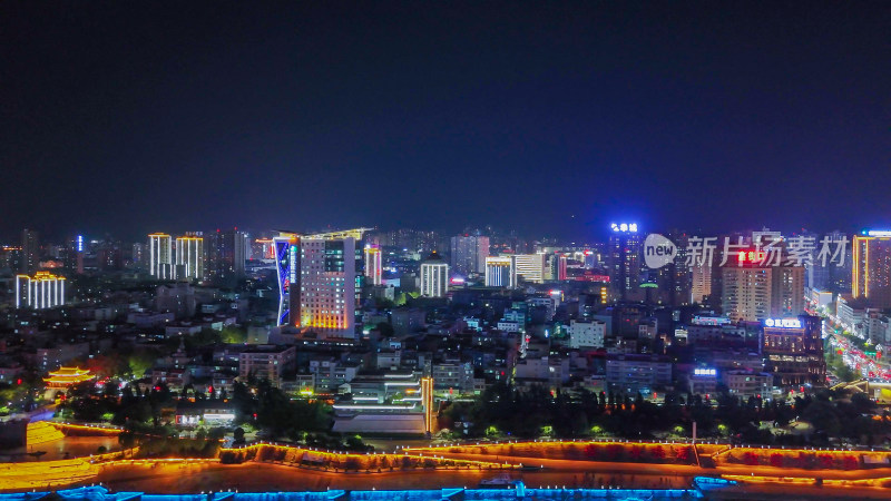 陕西安康夜景航拍