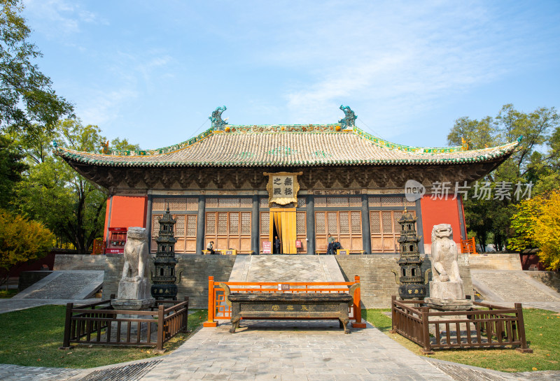 山西芮城永乐宫道教吕洞宾古建墙绘文化遗产