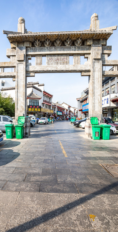 济宁竹竿巷中式风格街道景象景观