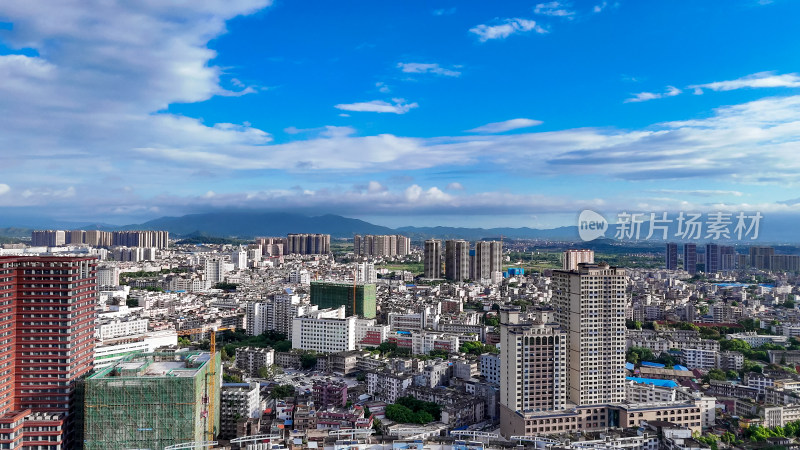 玉林城市大景城市全景航拍图