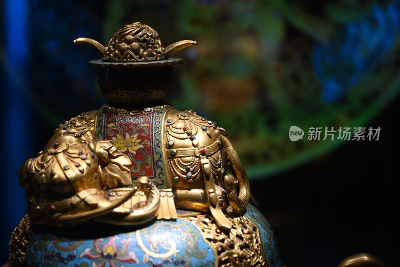 精美景泰蓝工艺品特写