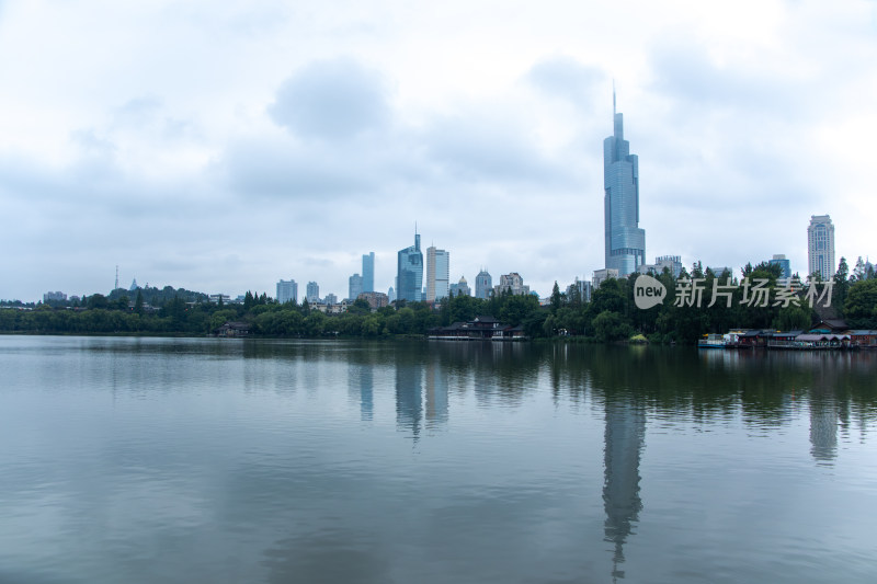 南京玄武湖公园夏日风光