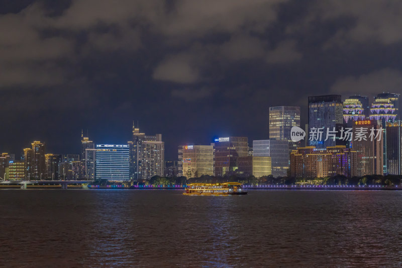 杭州钱江新城城市阳台夜景