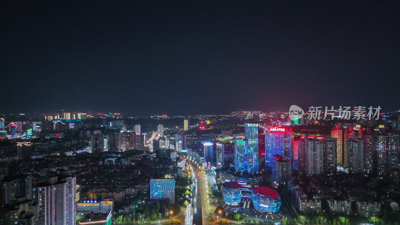 航拍四川泸州夜景泸州蜀泸大道夜景摄影图