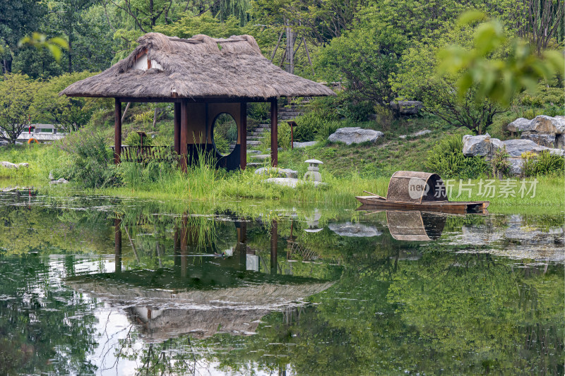 四川成都浣花溪公园内部景观