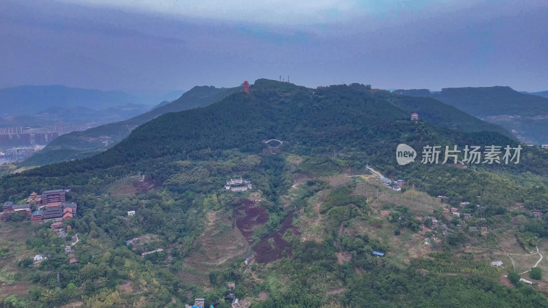 四川达州凤凰山风景名胜区航拍图