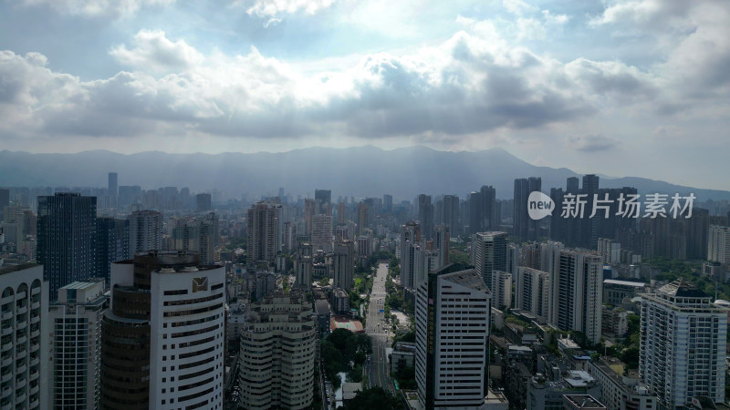 航拍福州城市建设福州风光