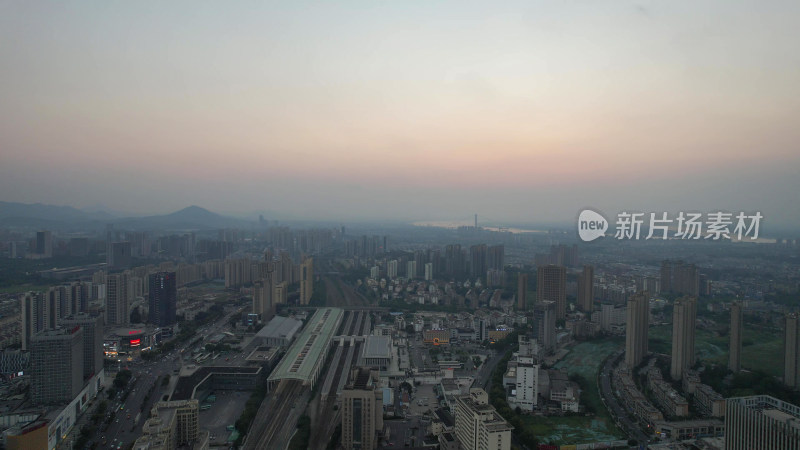 航拍江苏镇江大景镇江城市建设