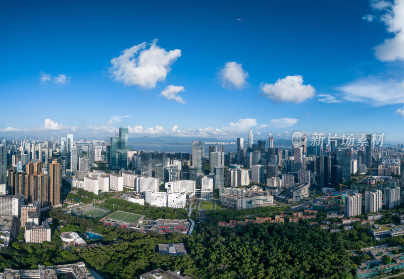 深圳南山粤海街道全景航拍